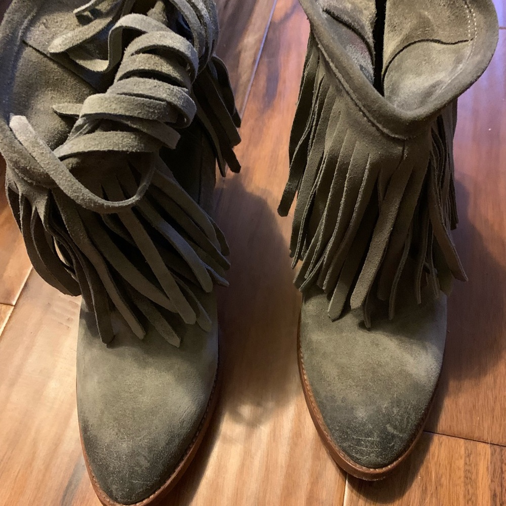 Frye Fringe Boots
